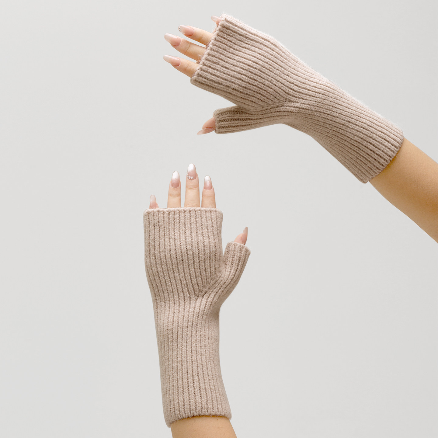 2025新款韩国简约针织半指手套女秋冬季保暖加长袖口学生毛线手套,服饰配件/皮带/帽子/围巾,手套,淘宝优惠券,粉丝福利购,淘宝优惠卷