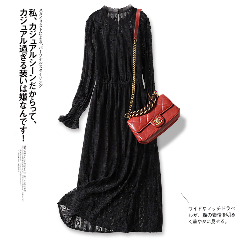 轻熟风性感镂空蕾丝连衣裙