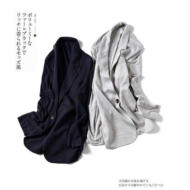 身轻如燕 舒弹透气奥代尔 2025春季新款一粒扣西装外套女休闲上衣