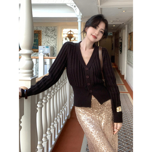 加厚老钱麻花针织开衫 SYT自制 毛衣外套 20点会员95折