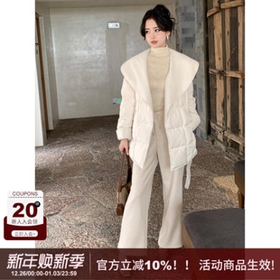 长裤 舒适日常宽松显瘦高腰通勤系带直筒裤 女 纯色百搭款 SYT自制