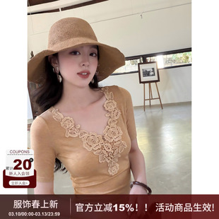 【空灵】SYT自制 法式高品质纯色手工编织宽沿草帽圆顶透气遮阳帽