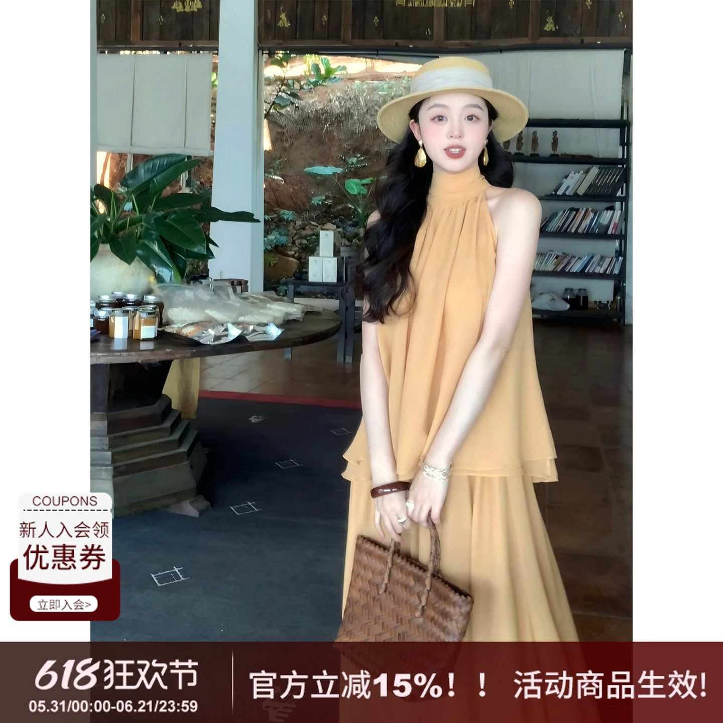 SYT自制 仙气飘飘高品质慵懒宽松型约会城市通勤雪纺套装A字裙女