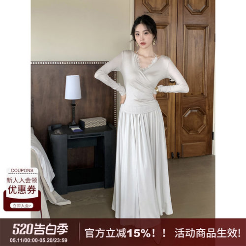 SYT自制天丝料蕾丝花边三件套装
