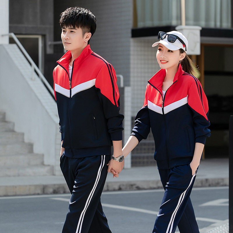 运动套装男春秋季新款跑步休闲套装男女情侣装运动服潮中学生校服