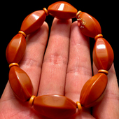 六棱橄榄核手串男款 手链素串小籽素核素珠 盘玩老树核精雕高端男士