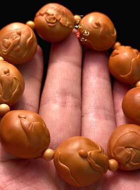 无相佛橄榄核手串男士男款盘玩高端核雕精雕浮雕文玩雕刻女款男生