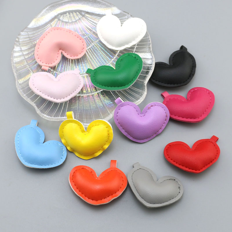 DIY饰品配件PU皮革立体气泡爱心