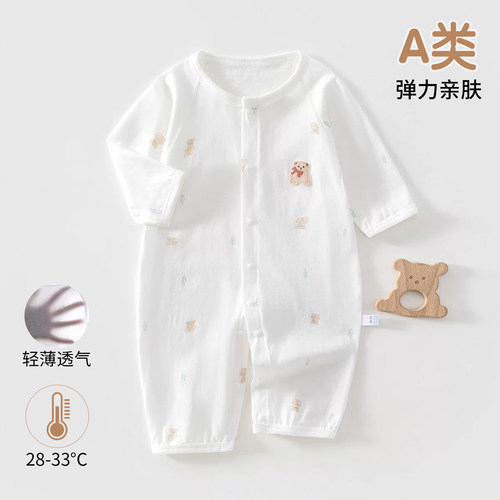婴儿夏季连体衣薄款空调服