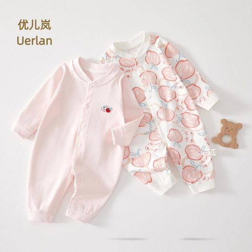 春秋男女宝宝哈衣婴儿连体衣纯棉