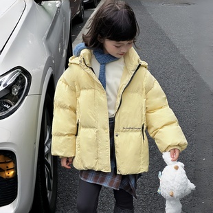 女童羽绒服2025新款90白鸭绒加厚保暖短款儿童中大童防风冬装外套