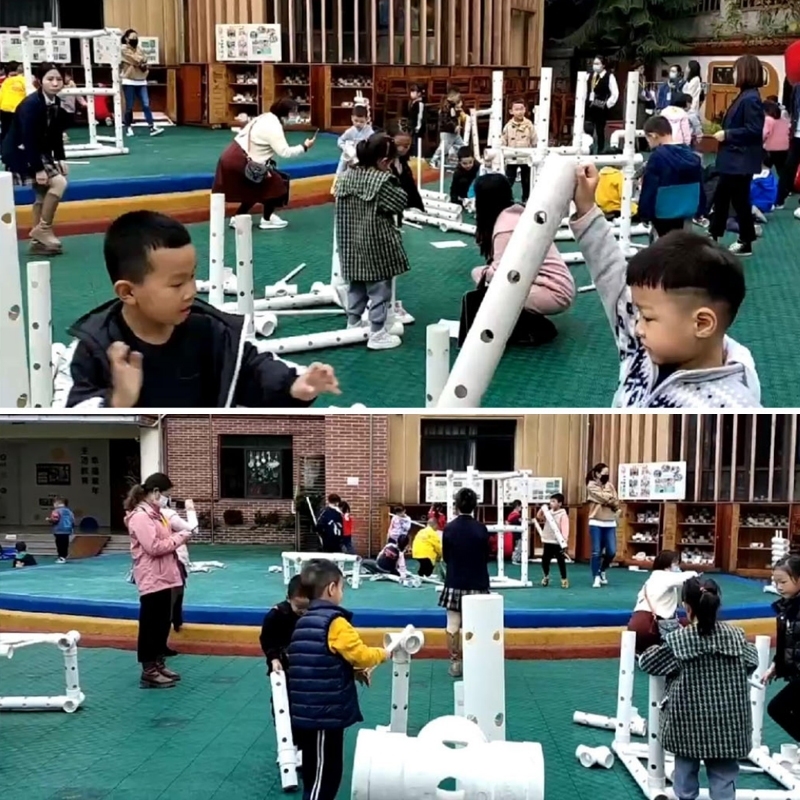 幼儿园户外管道积木益智