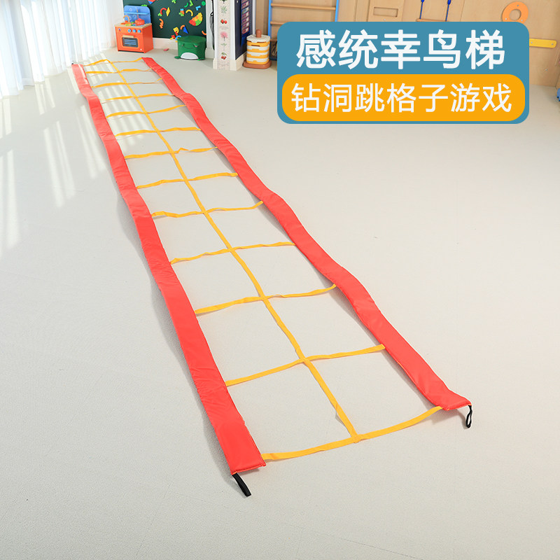 辛鸟梯幼儿园体智能感统训练器材钻洞跳格子儿童户外运动游戏道具