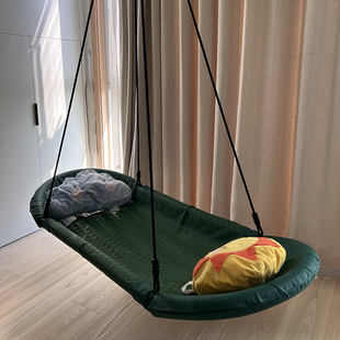 早教幼儿园儿童悬挂飞船型长方形秋千感统训练悬吊器材家用吊躺椅