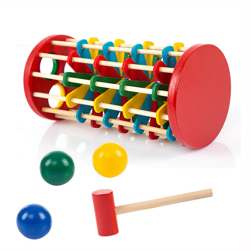 早教亲子园幼儿园婴幼儿益智玩具彩色敲球台阶梯落梯敲球台敲打台