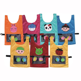 人物动物粘球背心 幼儿园感统粘粘看运动躲避粘球 配球投球篮BD