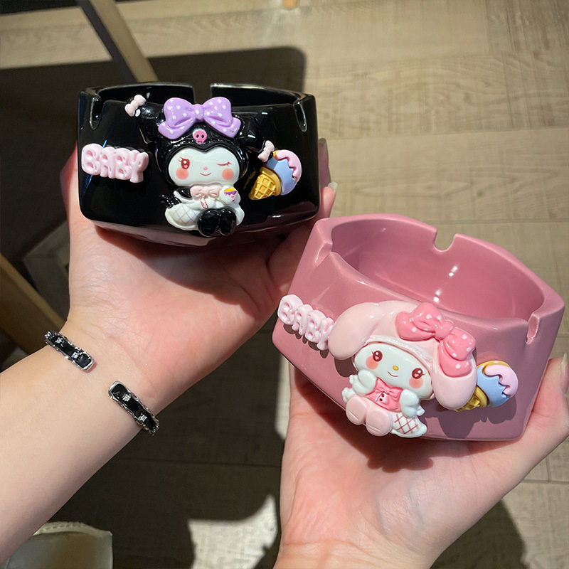 女生可爱烟灰缸卡通人物新款创意