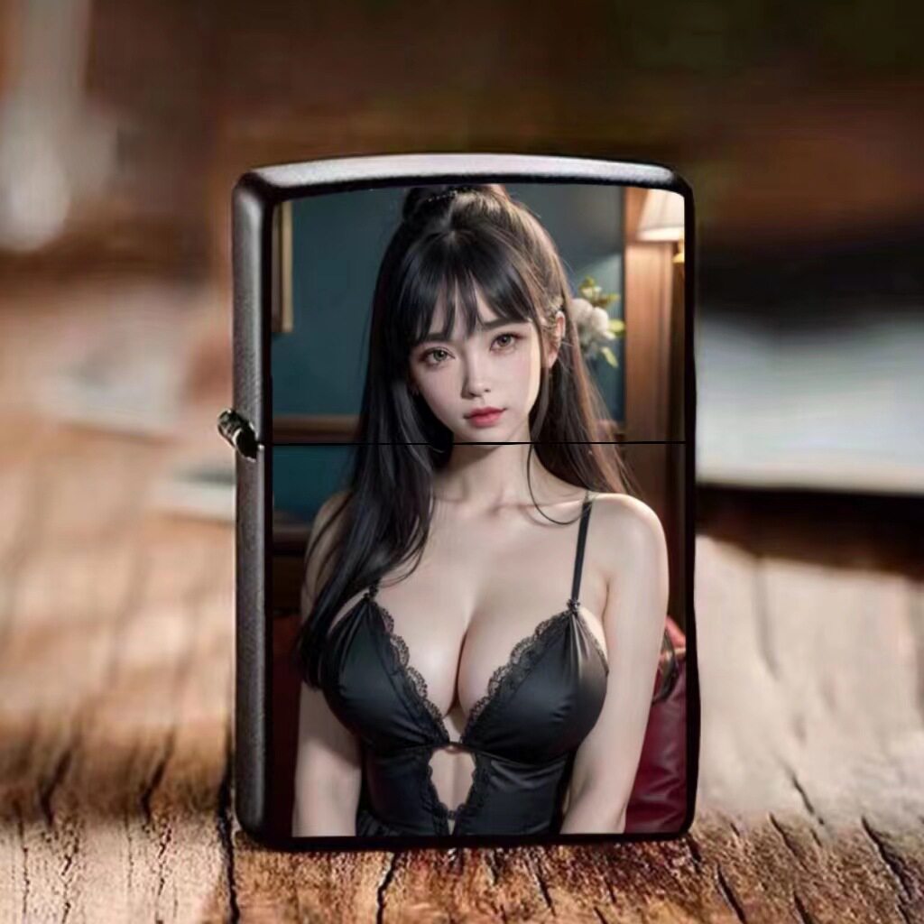 煤油打火机漂亮美女图案男士火机