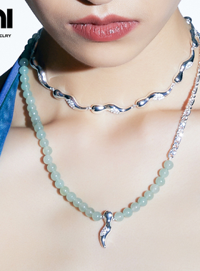 UNI优霓竹叶进化论系列竹叶拼接项链百搭新款ins风锁骨链小众设计