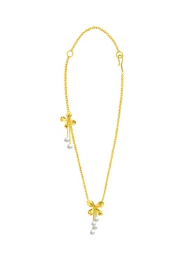 UNI优霓金桂珍珠项链新中式女新款简约百搭时尚毛衣链原创设计