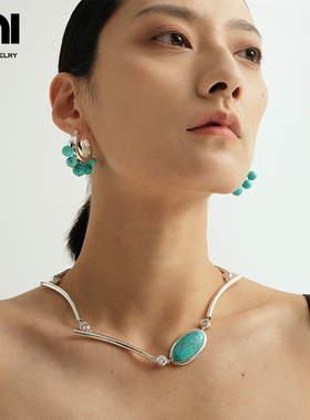 石系列石光宝气天然石平衡项链小众设计冷淡极简首饰