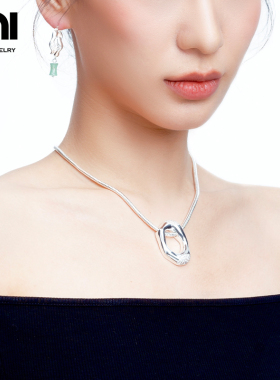 UNI优霓原创设计竹叶进化论鞋带扣项链小众设计简约吊坠项链女