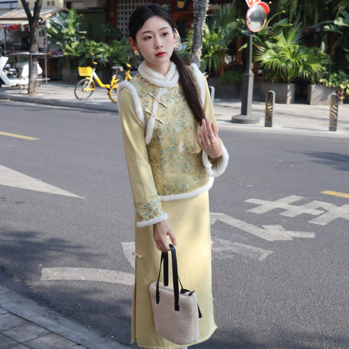 新中式改良旗袍年轻款少女民国风
