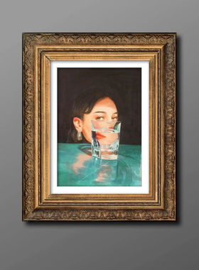 纯手绘画像定制生日礼物送领导情人孩子宝宝女朋友男朋友妈妈爸爸