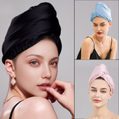 仿真丝双层干发帽女加厚超强吸水珊瑚绒浴帽干发巾可爱包头巾