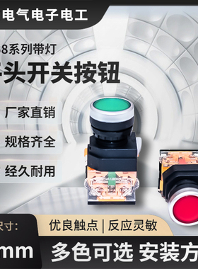 厂家直销乐清永前LA128D LA38-11BN/ZS 复位自锁平头按钮启动开关