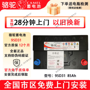 骆驼蓄电池95D31江铃驭胜S350五十铃风骏5货车皮卡汽车电瓶85AH