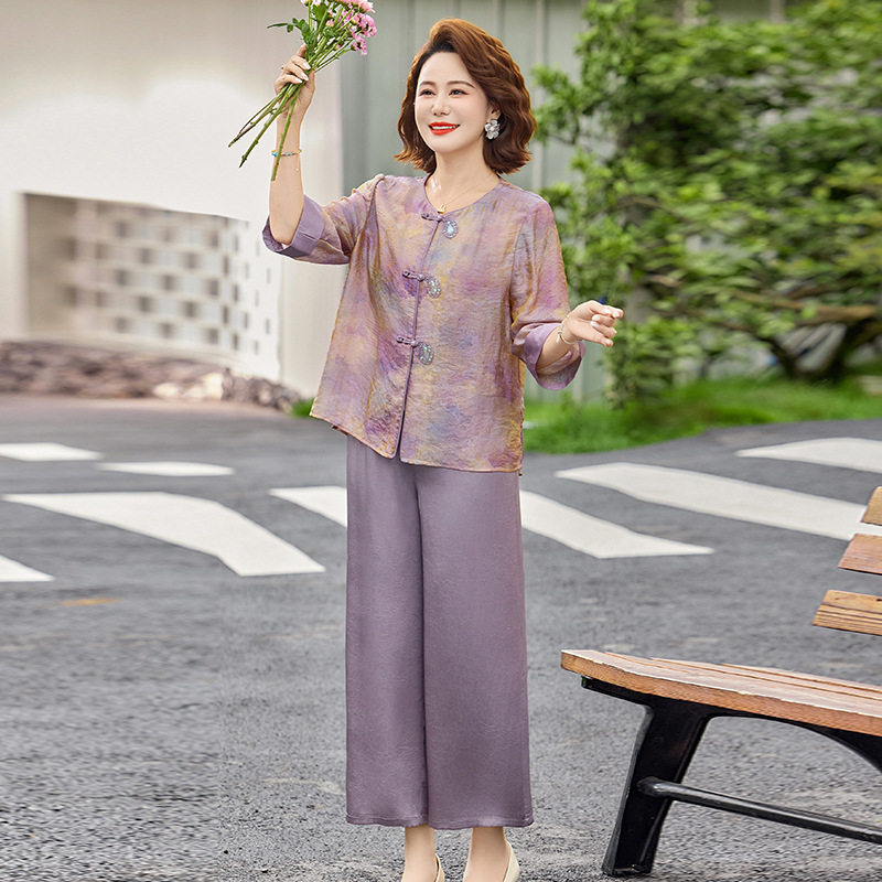 新中式妈妈春夏显瘦两件套