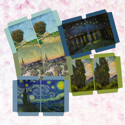 鹊桥仙包书纸梵高大合集