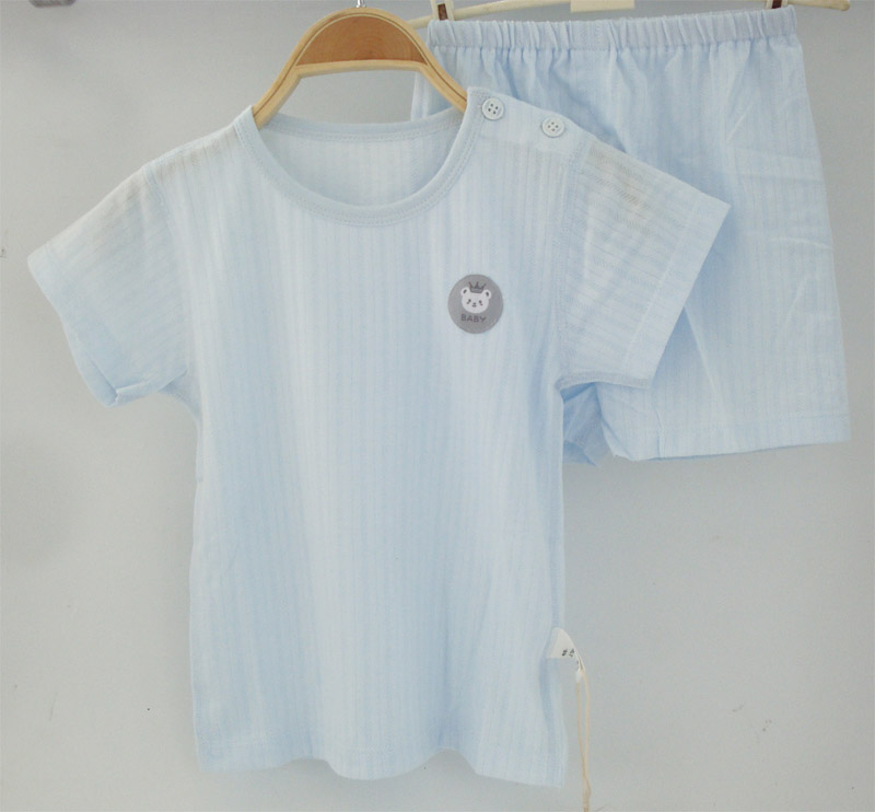 婴儿短袖薄款纯棉家居外出服夏