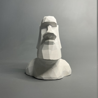 北欧ins风摩艾石像美术石膏像雕塑家居软装创意办公室桌面小摆件
