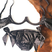 Bela贝拉胸前系带聚拢胸托钢托可甜可咸诱惑文胸卧室性感内衣套装