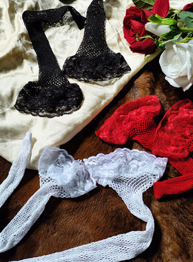 139蕾丝边网袜黑色袜子镂空透气速干薄款纯色性感美腿袜渔网袜女F