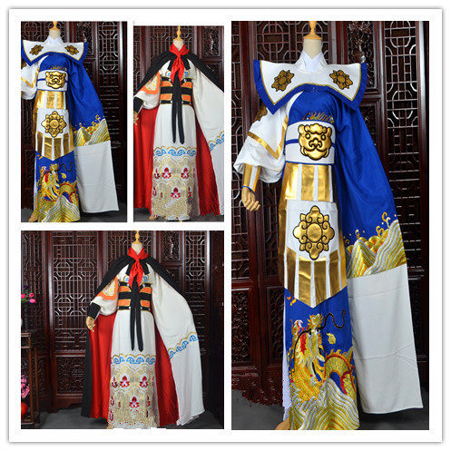 新款戏曲古装越剧山河恋送信将军装文武袖将军装服高品质款包邮