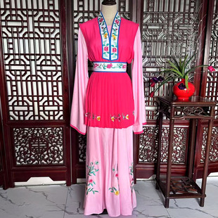 新款古装越剧黄梅戏服装牡丹对药花旦衣天仙配路遇七仙女村姑衣服