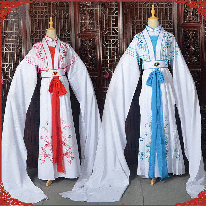 新品戏曲古装越剧黄梅戏仿真丝面料小旦花旦戏服活捉三郎花旦服装