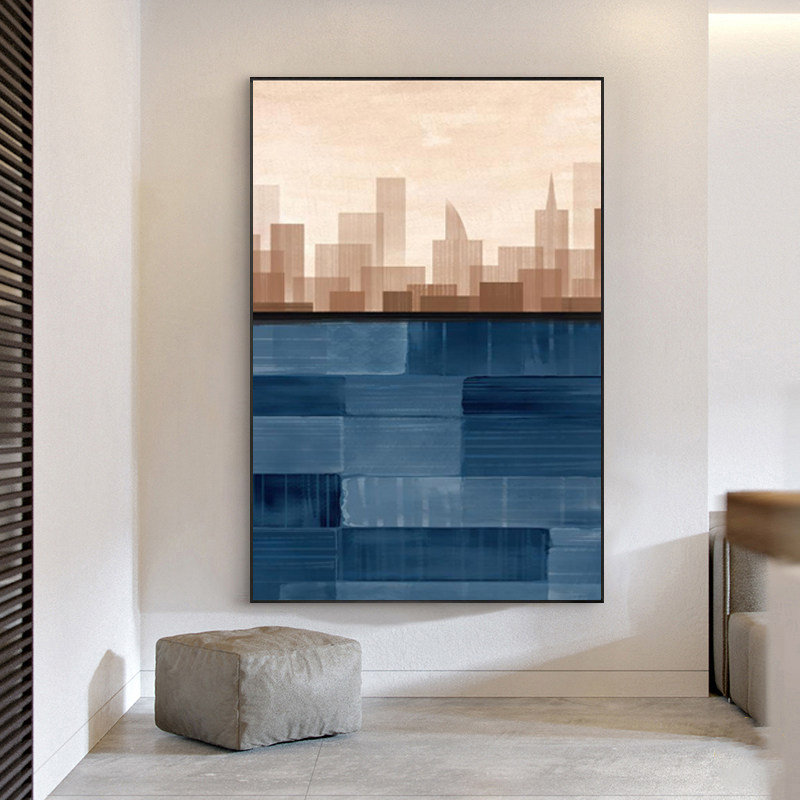 现代简约轻奢抽象侘寂风客厅沙发背景墙璧玄关卧室装饰挂画高级感