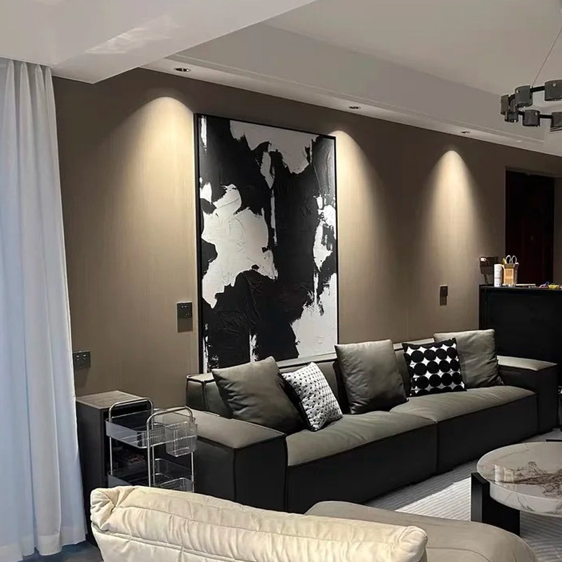 美女轮廓抽象黑白简约现代风客厅装饰画沙发背景墙挂画极简高级感