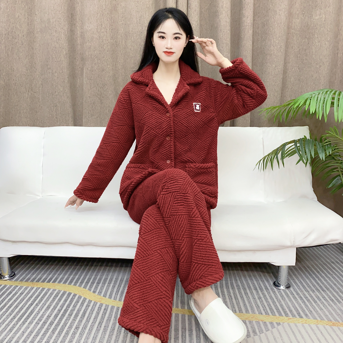 睡衣女士法兰绒家居服仅54.9元