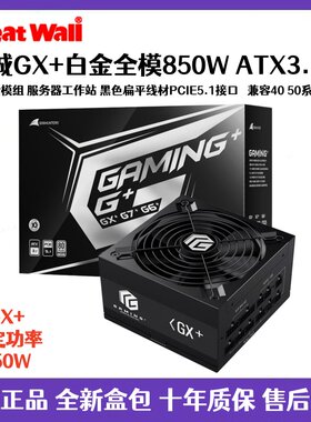 长城猎金GX+额定850W白金牌全模组ATX3.1电脑电源风扇智慧启停2.0