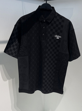 polo衫男士夏季重磅刺绣纯棉腰果花时尚个性休闲短袖T恤B2DBC2461