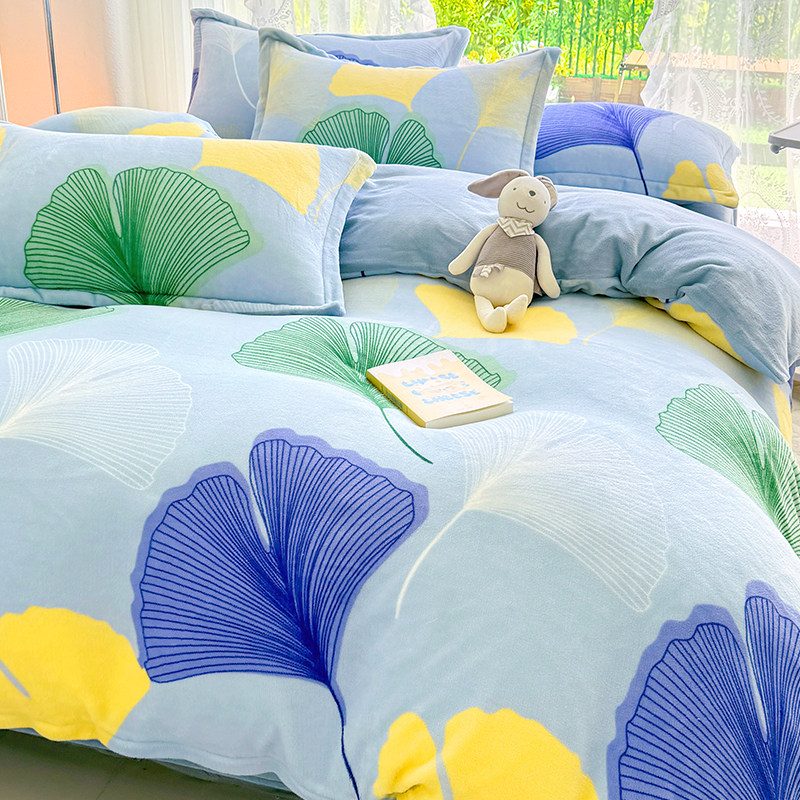 法兰绒被套单件单人双人冬季珊瑚牛奶绒单独被罩冬天双面加绒加厚