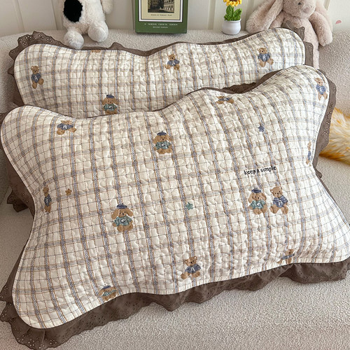 【绑带】纯棉夹棉枕巾