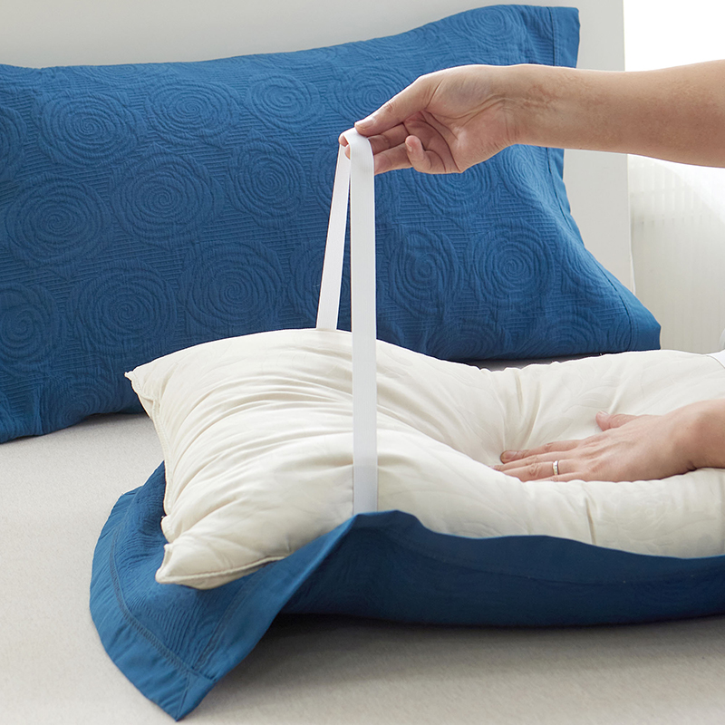 純棉枕巾-綁帶款不脫落