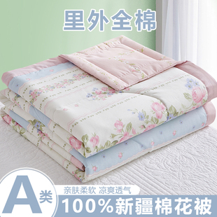 2025新款全棉夏凉被空调被四件套可机洗夏季纯棉棉花夏被单人薄款