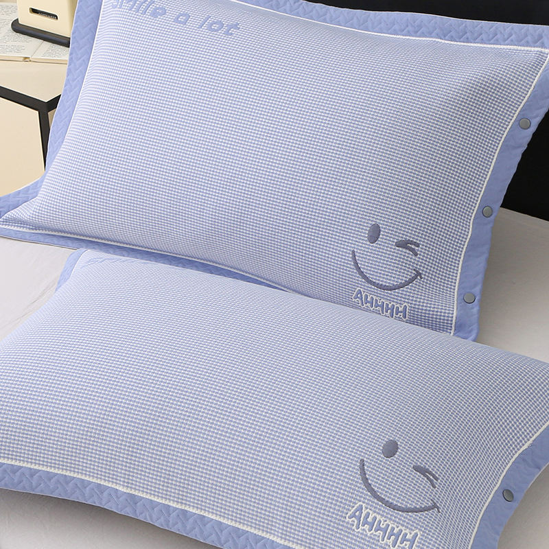 全棉纯棉纱布枕套一对